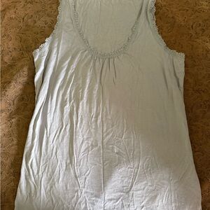 Banana Republic in Robin Egg Faint Blue with lace trim Tank Top Sz Small NWOT